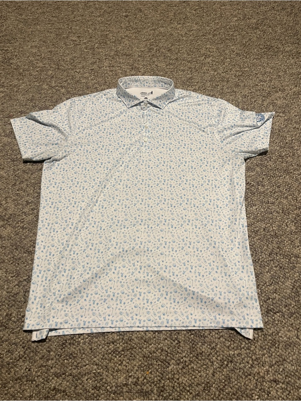 johnnie-O Printed Performance Polo Large